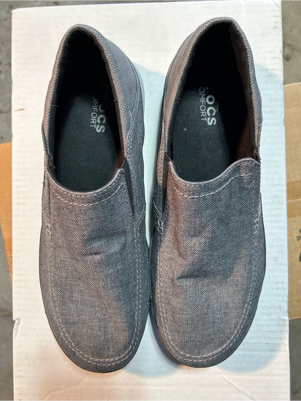 CROCS Men’s Slip-On Loafers — Charcoal Gray size 13 New!